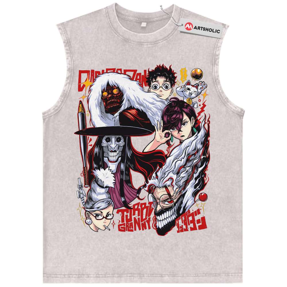 Alternative view of Dandadan Tank Top, Anime Tank Top, Vintage Tank Top