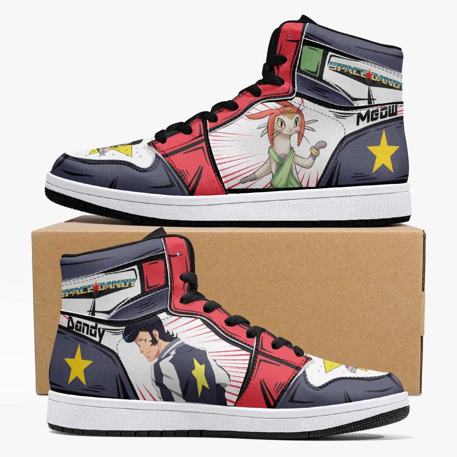 Dandy and Meow Space Dandy Custom Sneaker Mid 1 Basketball Shoes - Otaku Hall