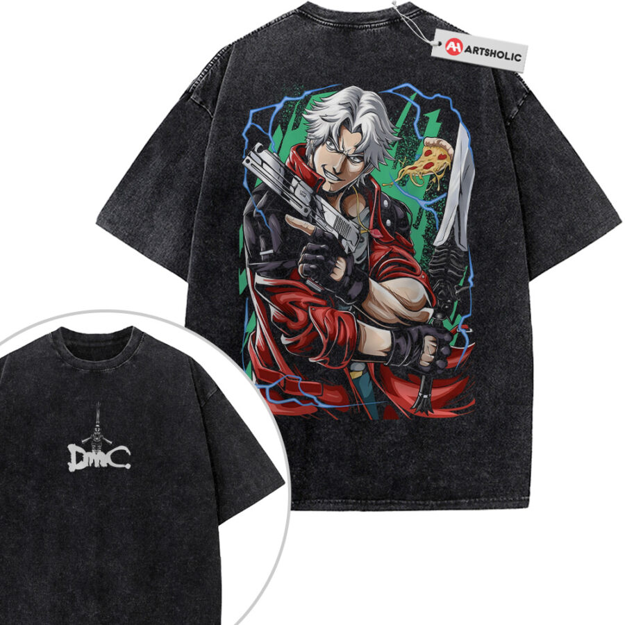 Alternative view of Dante Shirt, Devil May Cry Shirt, Game Shirt, Vintage T-Shirt 2-Sided