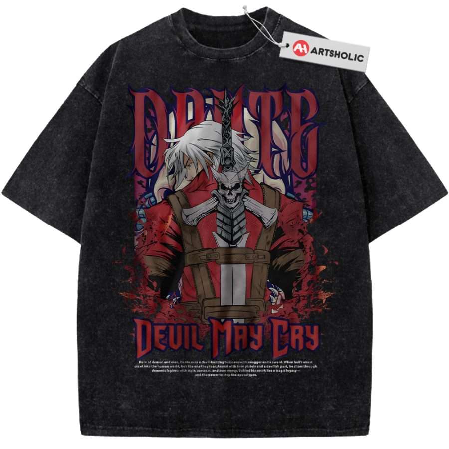 Alternative view of Dante Shirt, Devil May Cry Shirt, Game Shirt, Vintage Tee