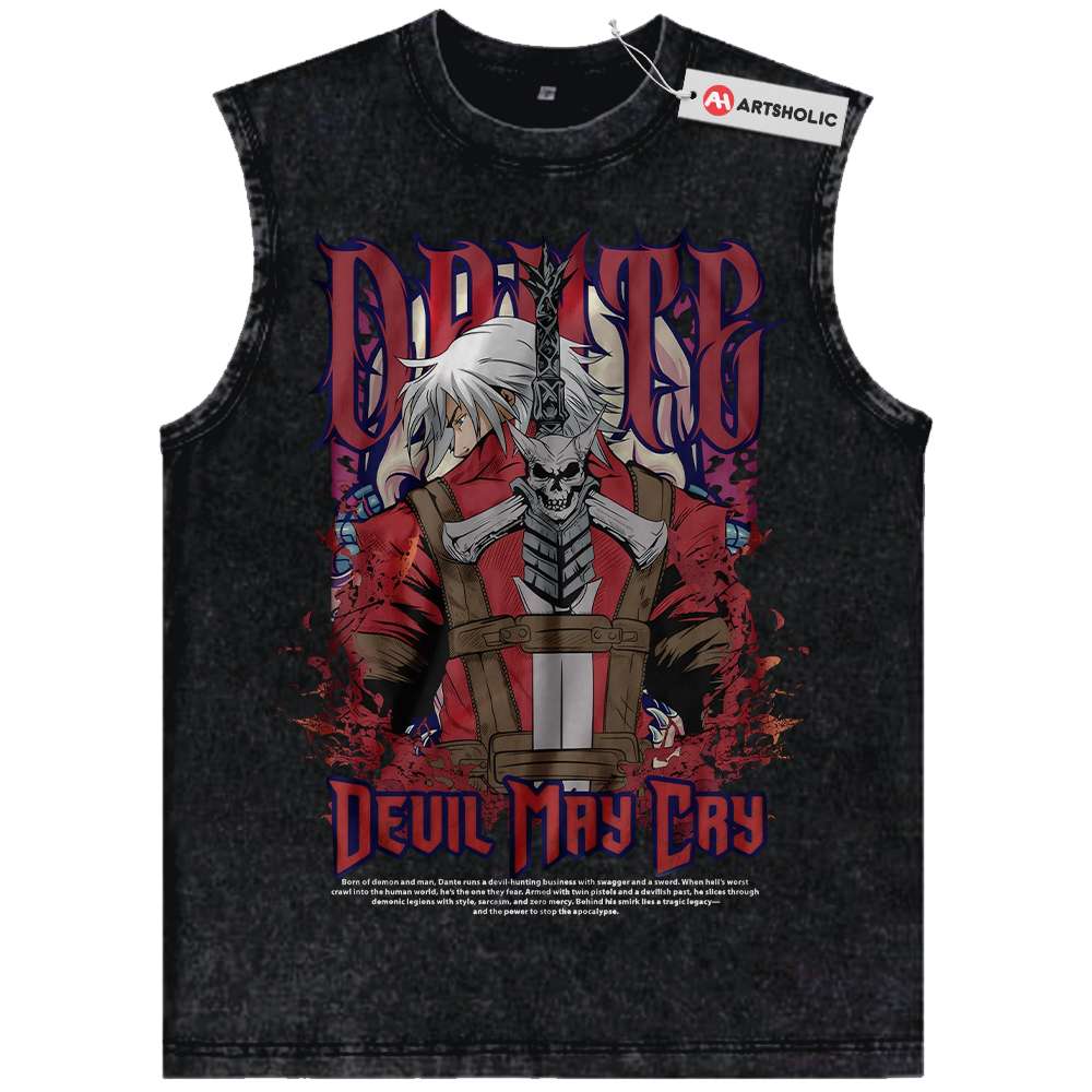 Dante Tank Top, Devil May Cry Tank Top, Game Tank Top, Vintage Tank Top