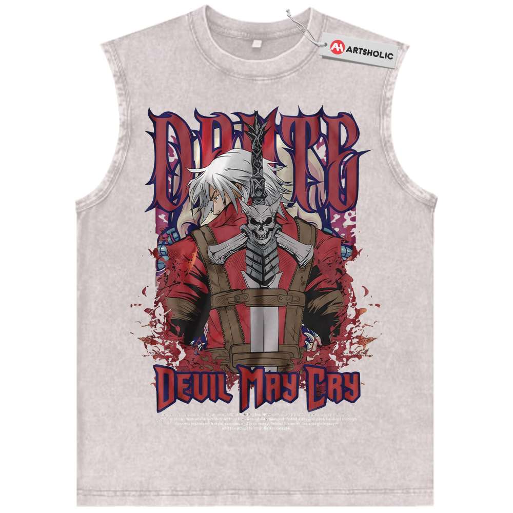 Alternative view of Dante Tank Top, Devil May Cry Tank Top, Game Tank Top, Vintage Tank Top