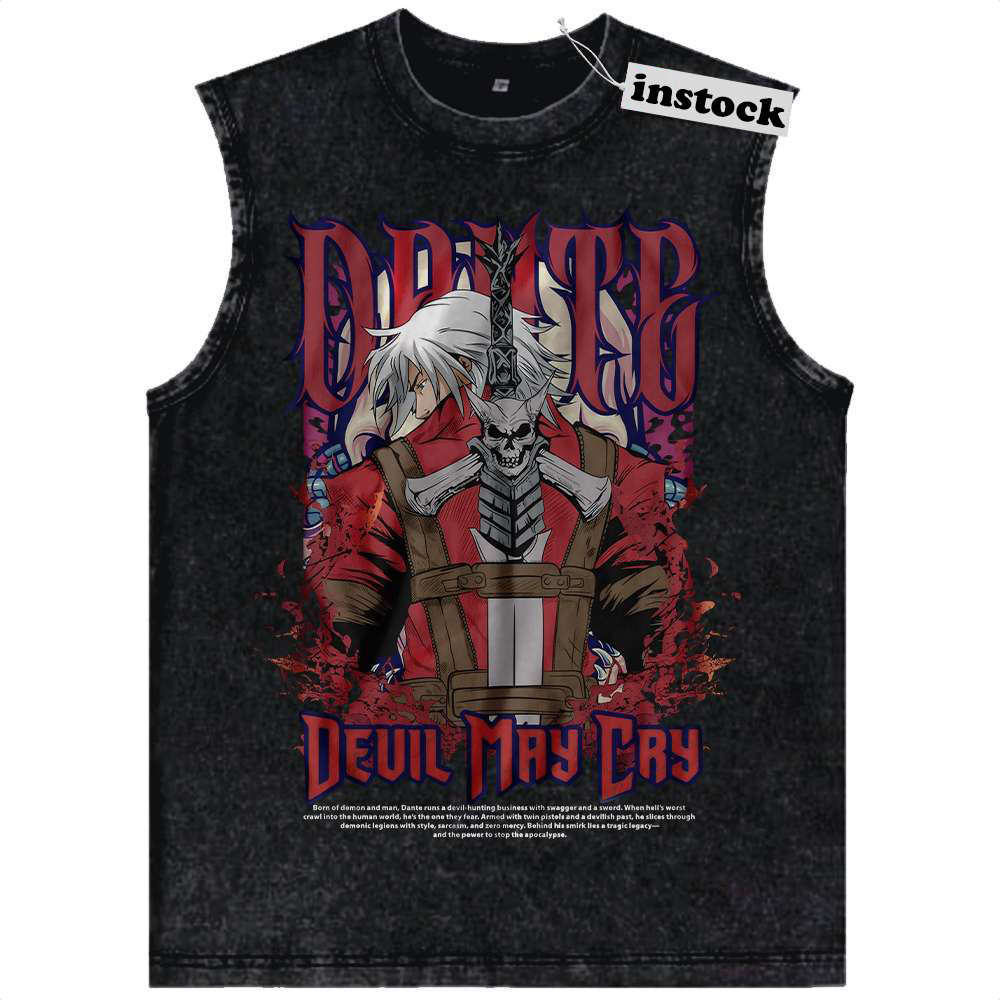 Dante Tank Top, Devil May Cry Tank Top, Game Tank Top, Vintage Tank Top