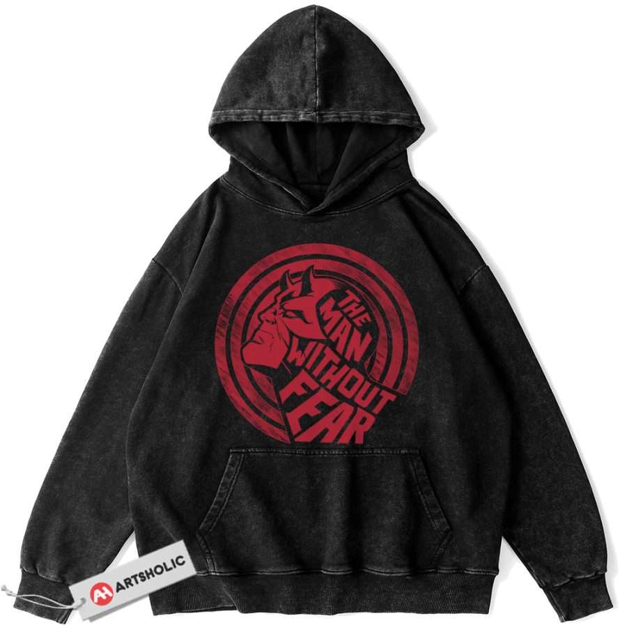 Alternative view of Daredevil Hoodie, Marvel Comics Hoodie, Vintage Hoodie