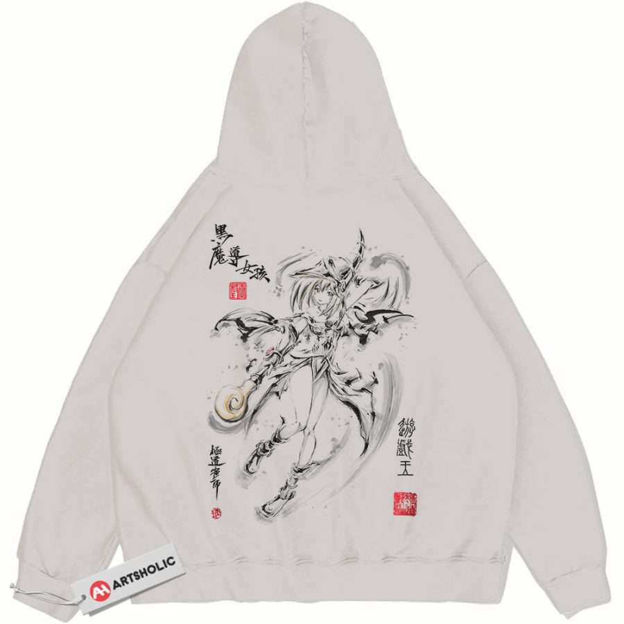 Alternative view of Dark Magician Girl Hoodie, Anime Hoodie, Vintage Hoodie