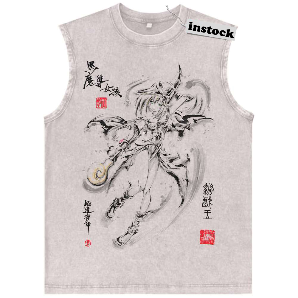 Dark Magician Girl Tank Top, Anime Vintage Tank Top
