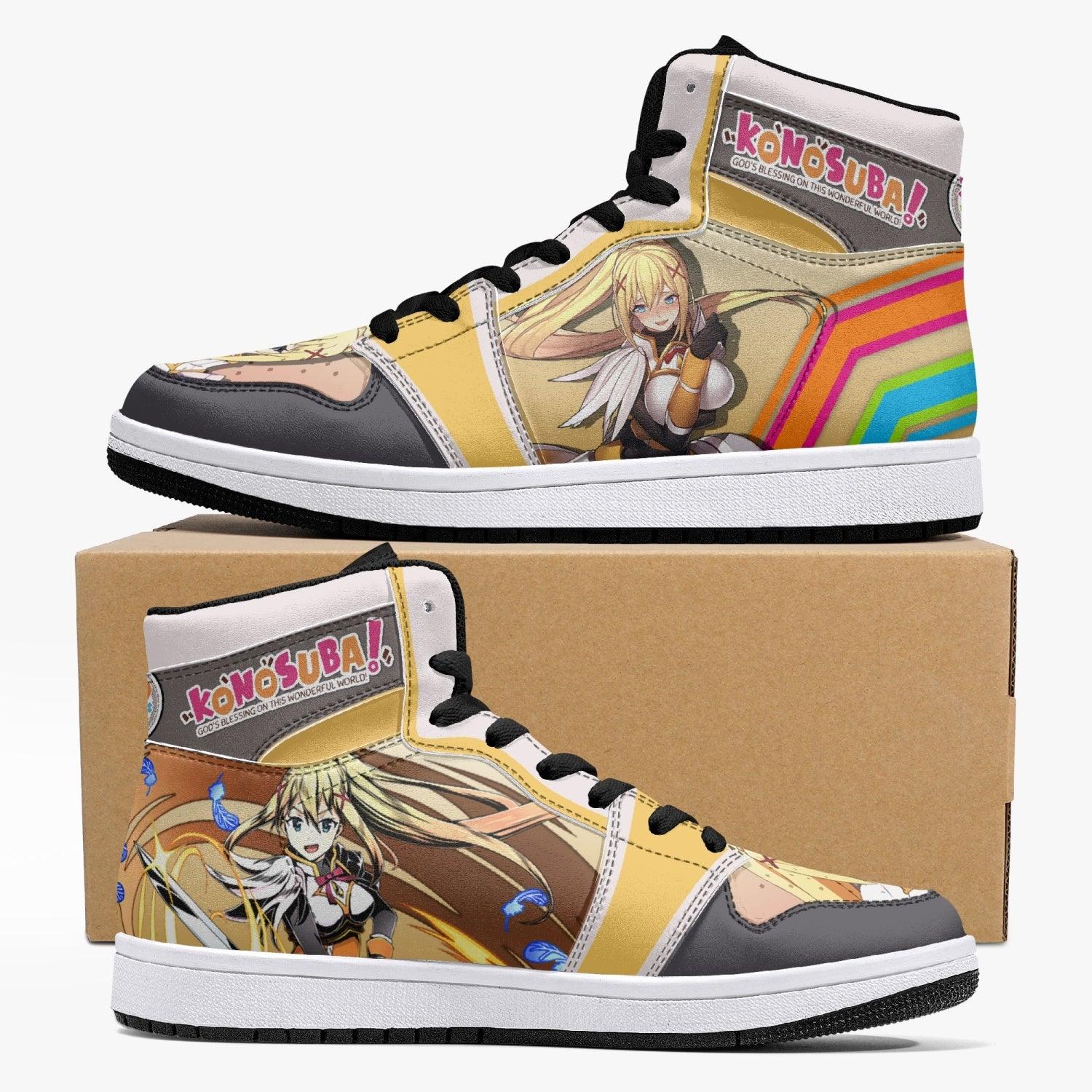 Darkness Konosuba Custom Sneaker Mid 1 Basketball Shoes - Otaku Hall