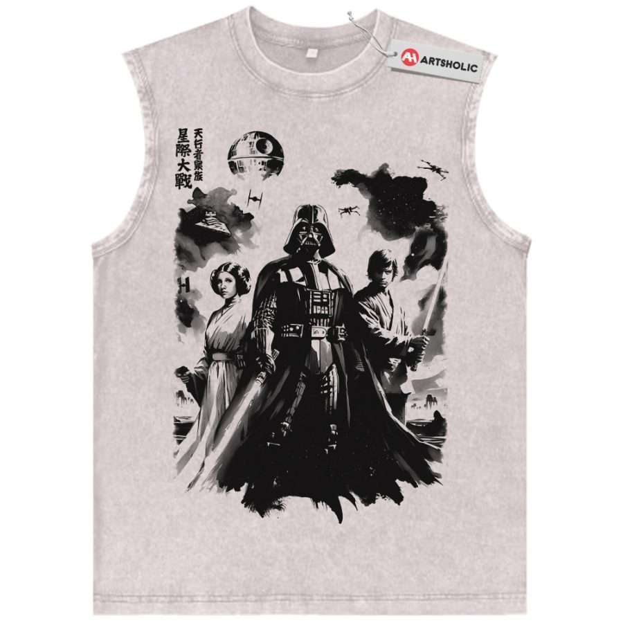 Alternative view of Darth Vader Tank Top, Star Wars Tank Top, Movie Vintage Tank Top