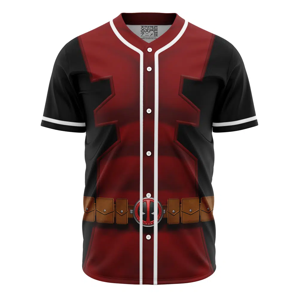 Deadpool Cosplay Marvel Baseball Jersey