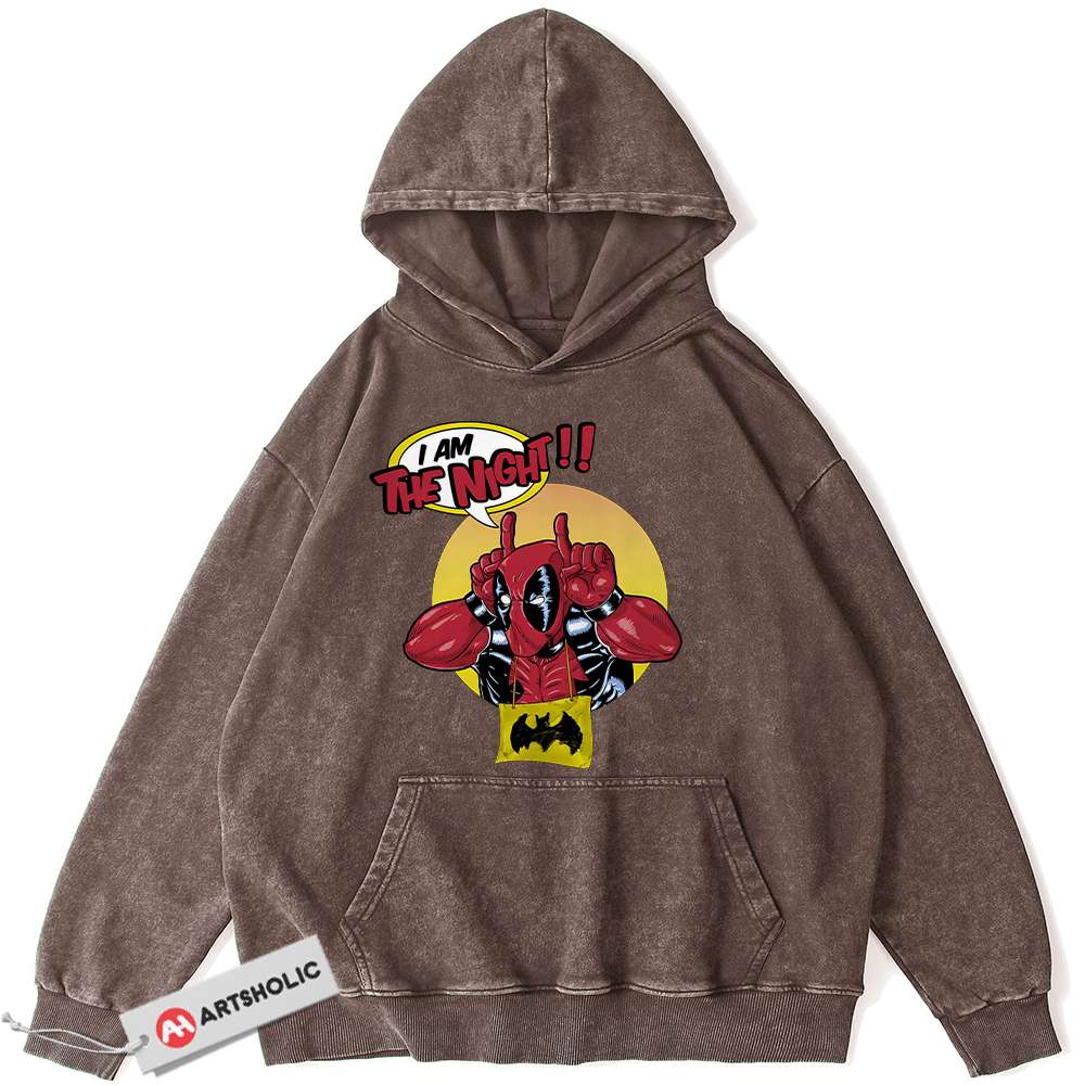 Alternative view of Deadpool Hoodie, Marvel Comics Hoodie, Vintage Hoodie
