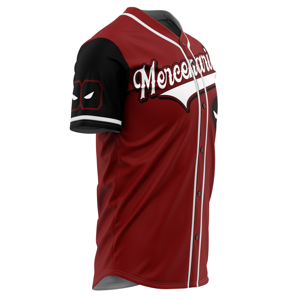 Alternative view of Deadpool Mercenaries Marvel Baseball Jersey