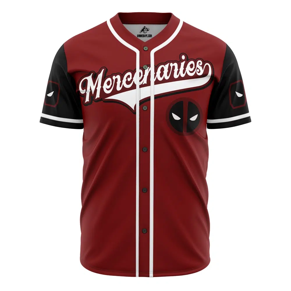 Deadpool Mercenaries Marvel Custom Baseball Jersey - Otaku Hall