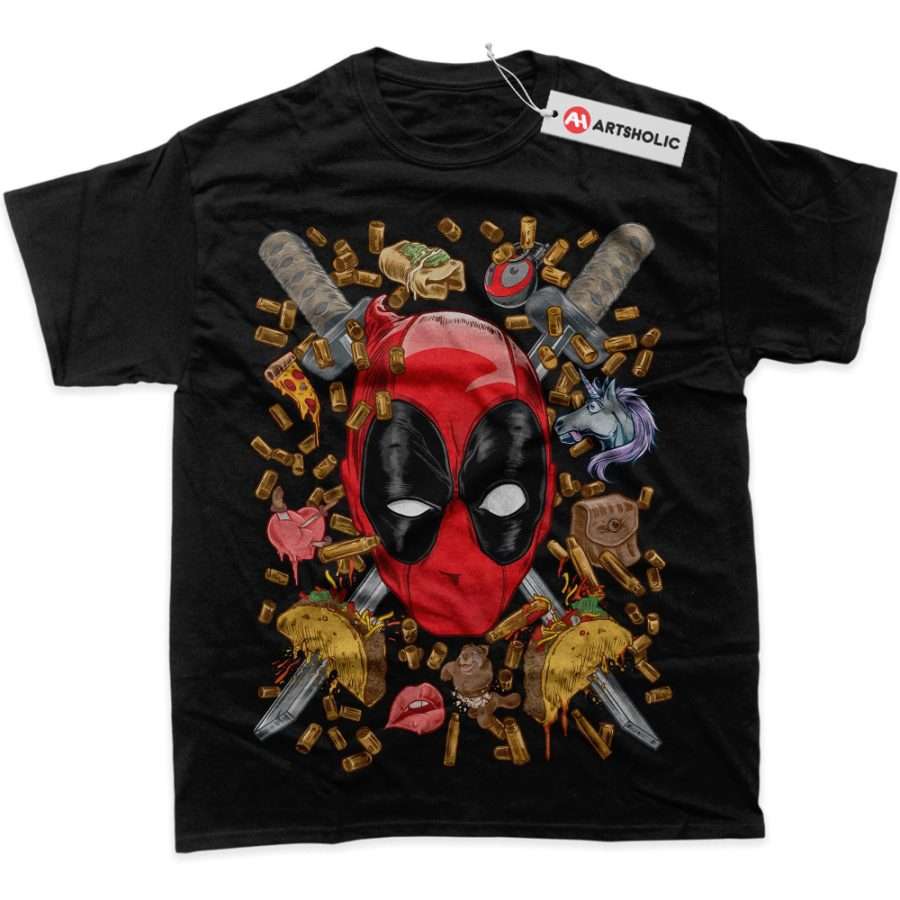 Alternative view of Deadpool Shirt, Marvel Comics Shirt, Graphic Tee