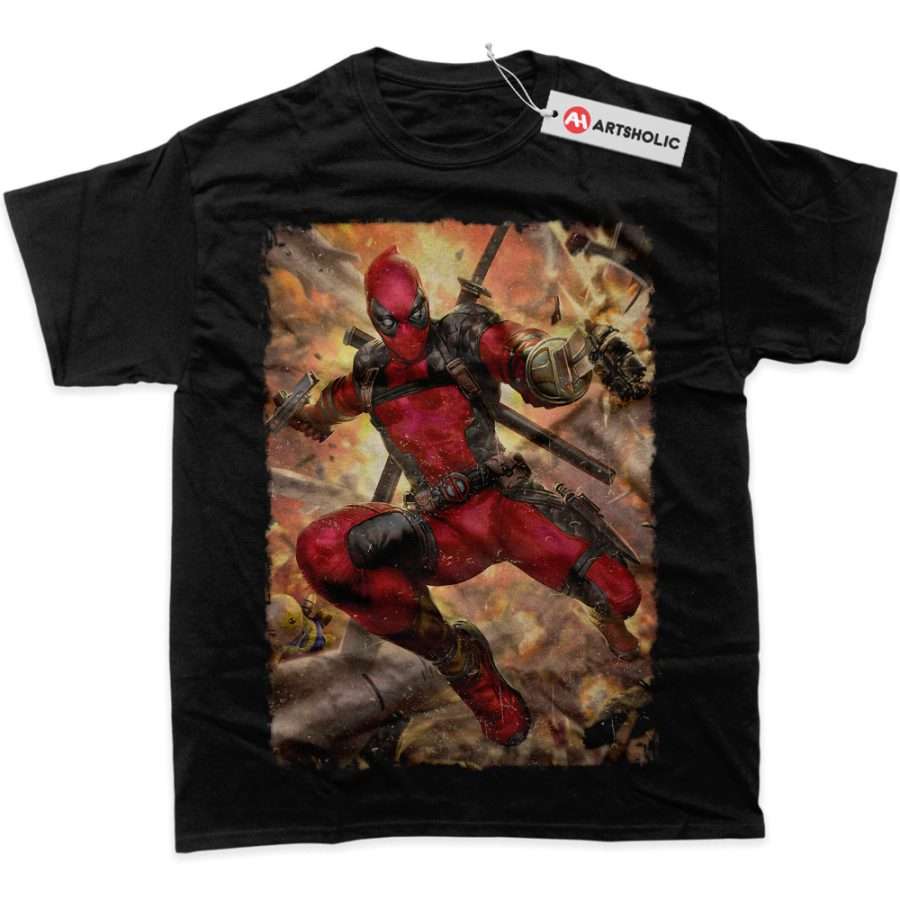 Alternative view of Deadpool Shirt, Marvel Comics Shirt, Graphic Tee