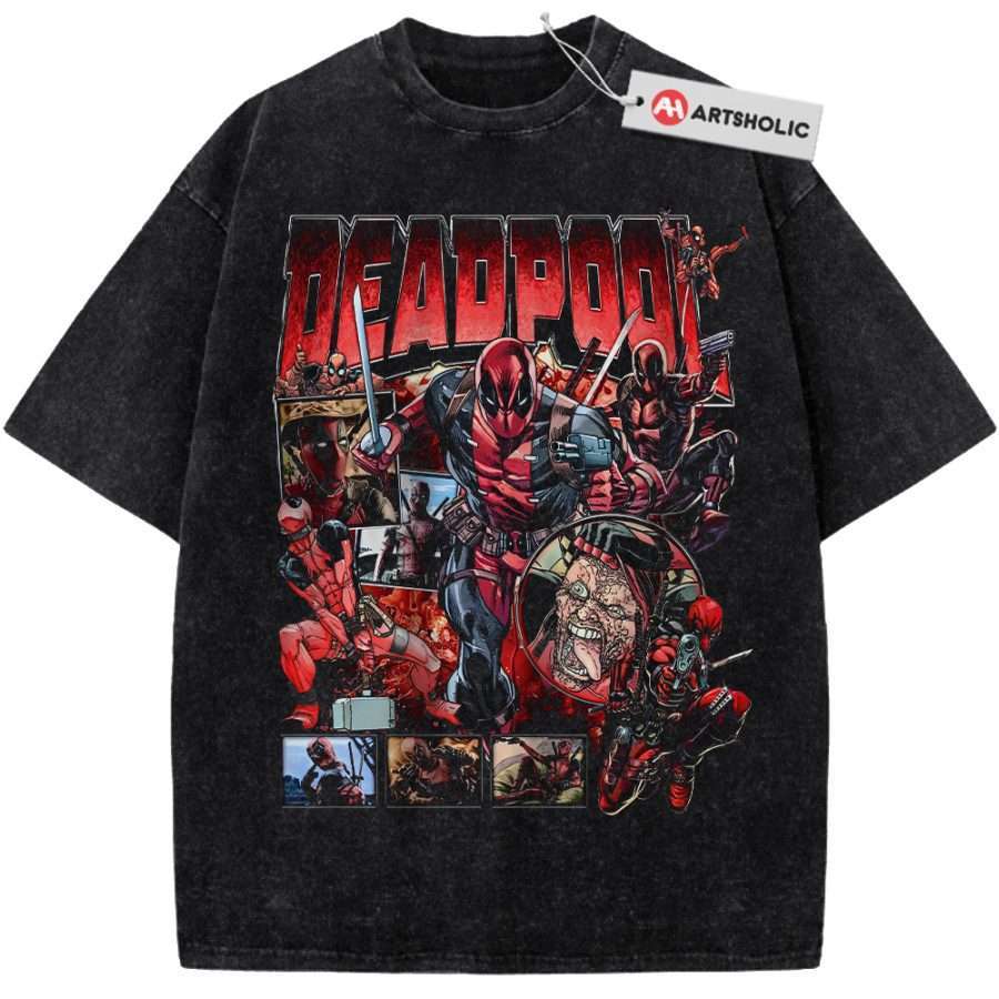 Alternative view of Deadpool Shirt, Marvel Comics Shirt, Vintage T-Shirt