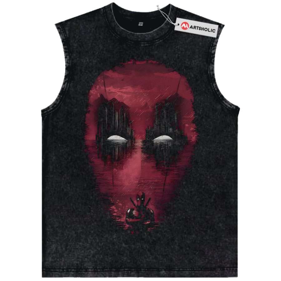 Alternative view of Deadpool Tank Top, Marvel Comics Tank Top, Vintage Tank Top