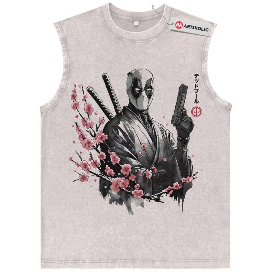 Alternative view of Deadpool Tank Top, Marvel Comics Tank Top, Vintage Tank Top