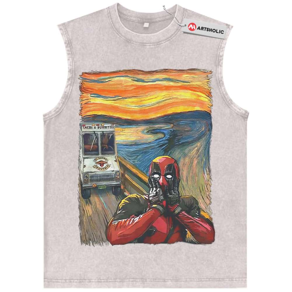 Alternative view of Deadpool Tank Top, Marvel Comics Tank Top, Vintage Tank Top