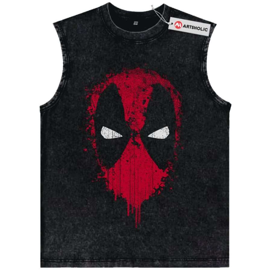 Alternative view of Deadpool Tank Top, Marvel Comics Tank Top, Vintage Tank Top