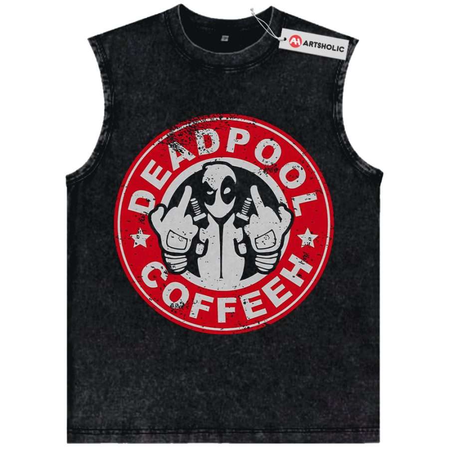 Alternative view of Deadpool Tank Top, Marvel Comics Tank Top, Vintage Tank Top