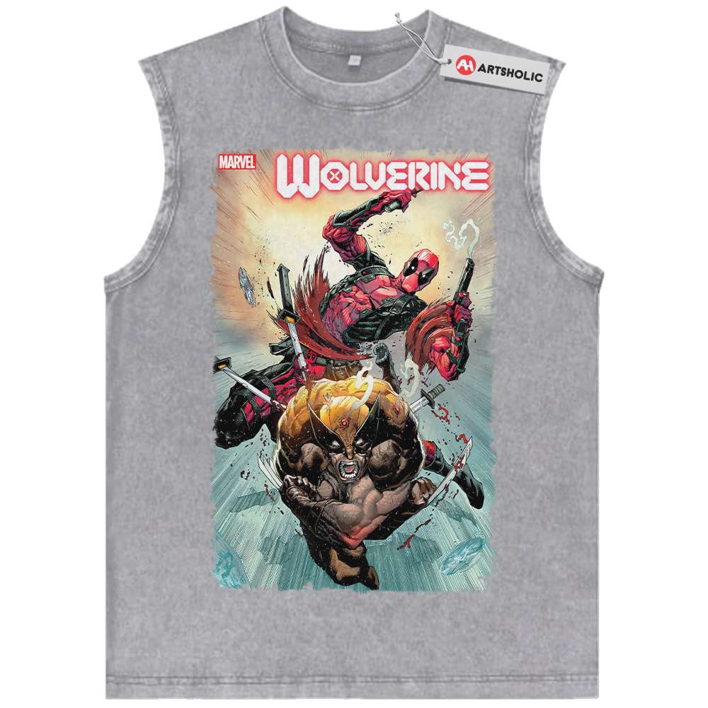 Deadpool Tank Top, Wolverine Tank Top, Marvel Comics Tank Top, Vintage Tank Top