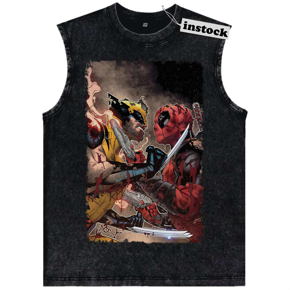 Deadpool Tank Top, Wolverine Tank Top, Marvel Comics Tank Top, Vintage Tank Top