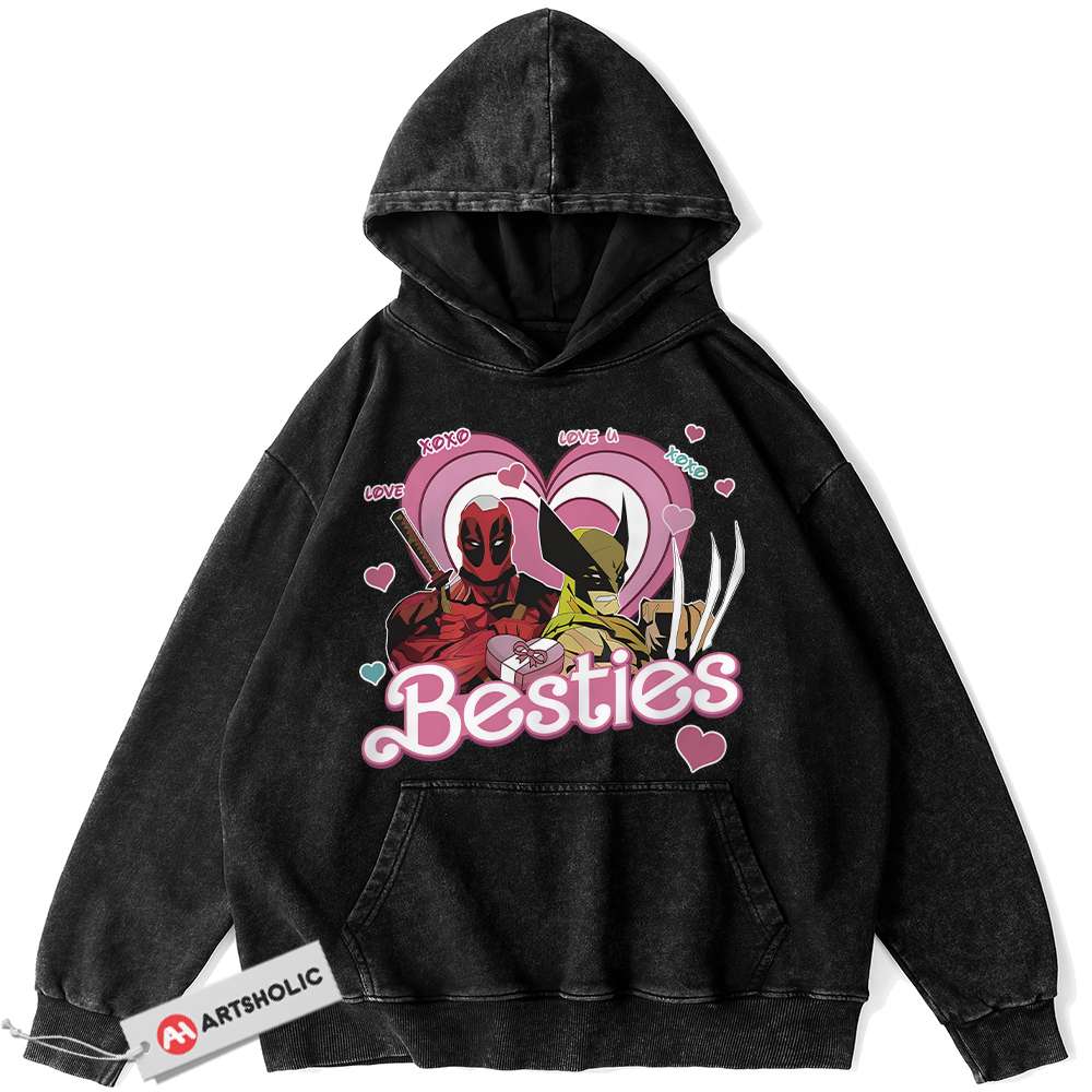 Deadpool vs Wolverine Hoodie, Marvel Comics Hoodie, Vintage Hoodie