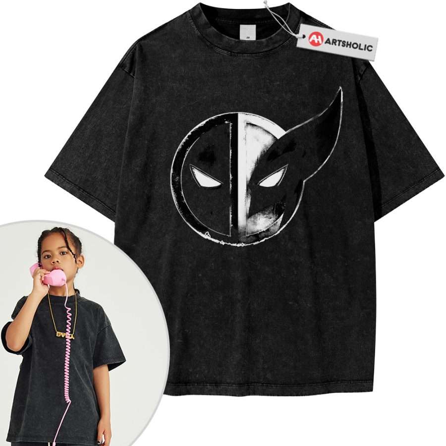 Alternative view of Deadpool vs Wolverine Shirt For Kids, Marvel Comics Shirt For Kids, Vintage T-Shirt For Kids