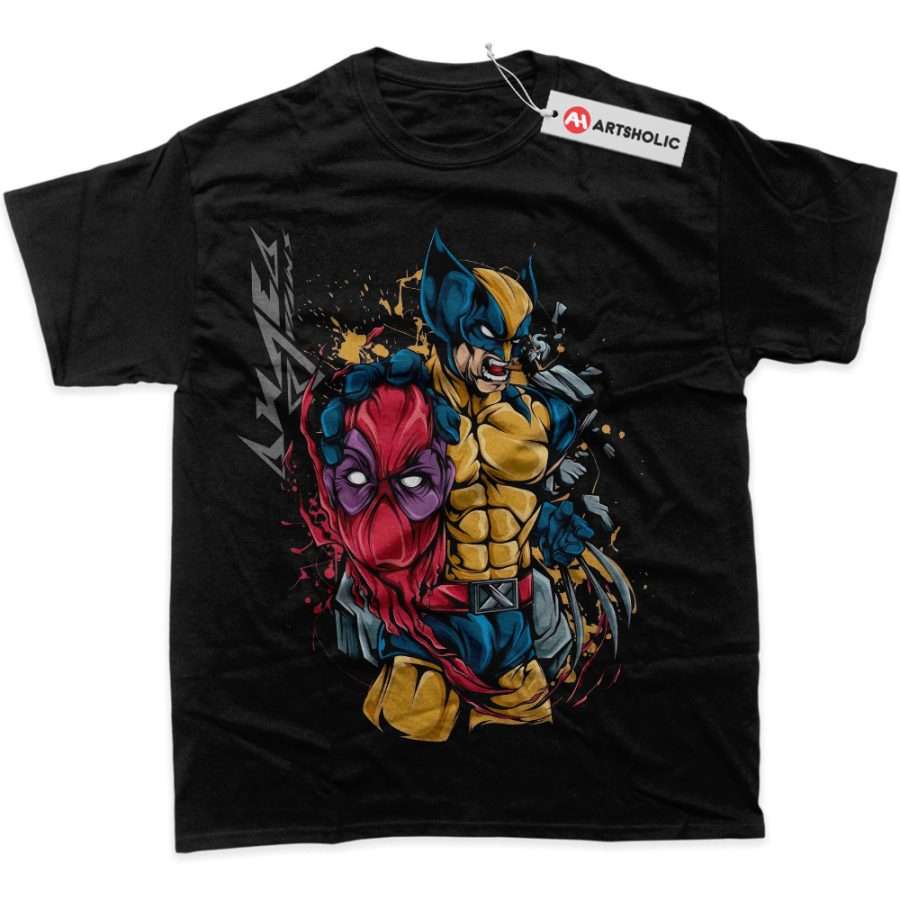 Alternative view of Deadpool vs Wolverine Shirt, Marvel Comics Shirt, Graphic Tee