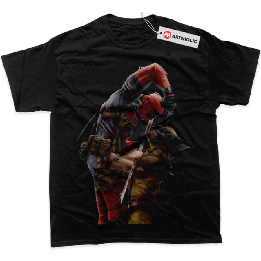 Alternative view of Deadpool vs Wolverine Shirt, Marvel Comics Shirt, Graphic Tee