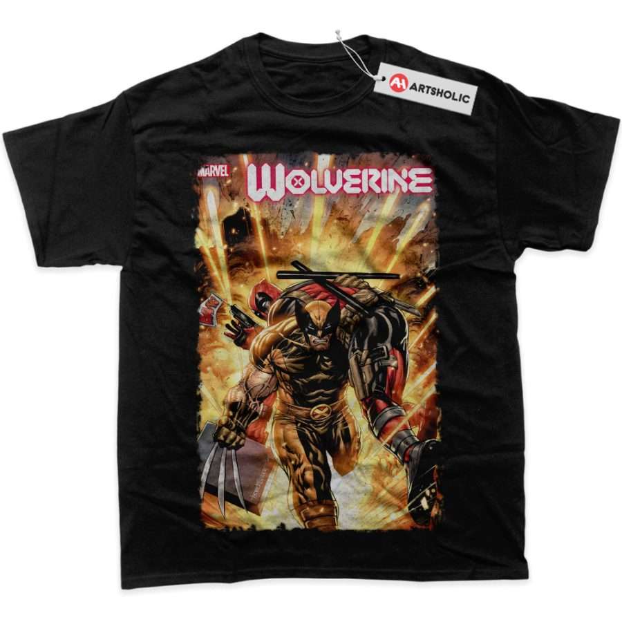 Alternative view of Deadpool vs Wolverine Shirt, Marvel Comics Shirt, Graphic Tee