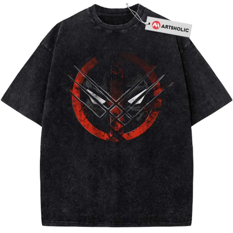 Alternative view of Deadpool vs Wolverine Shirt, Marvel Comics Shirt, Vintage T-Shirt