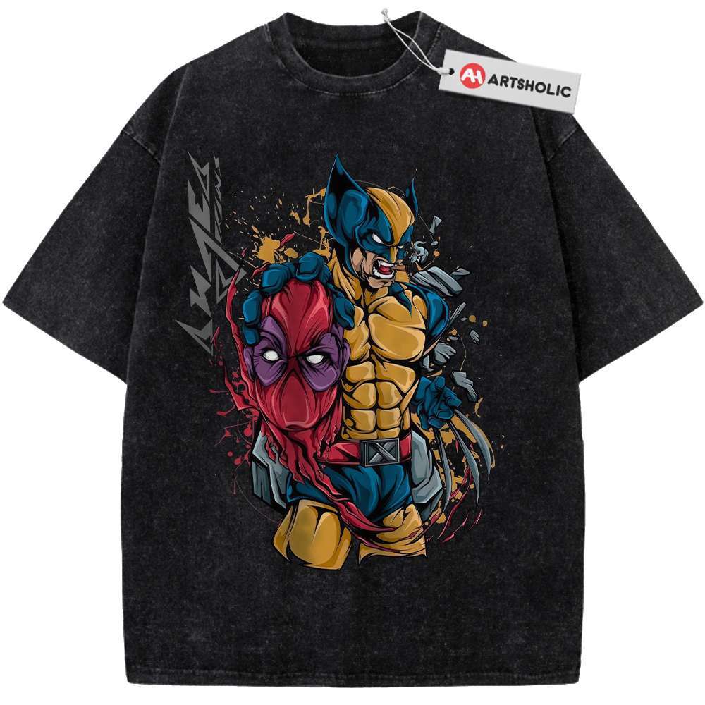 Alternative view of Deadpool vs Wolverine Shirt, Marvel Comics Shirt, Vintage Tee