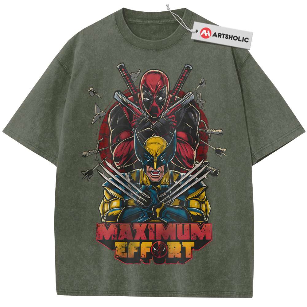 Alternative view of Deadpool vs Wolverine Shirt, Marvel Comics Shirt, Vintage Tee
