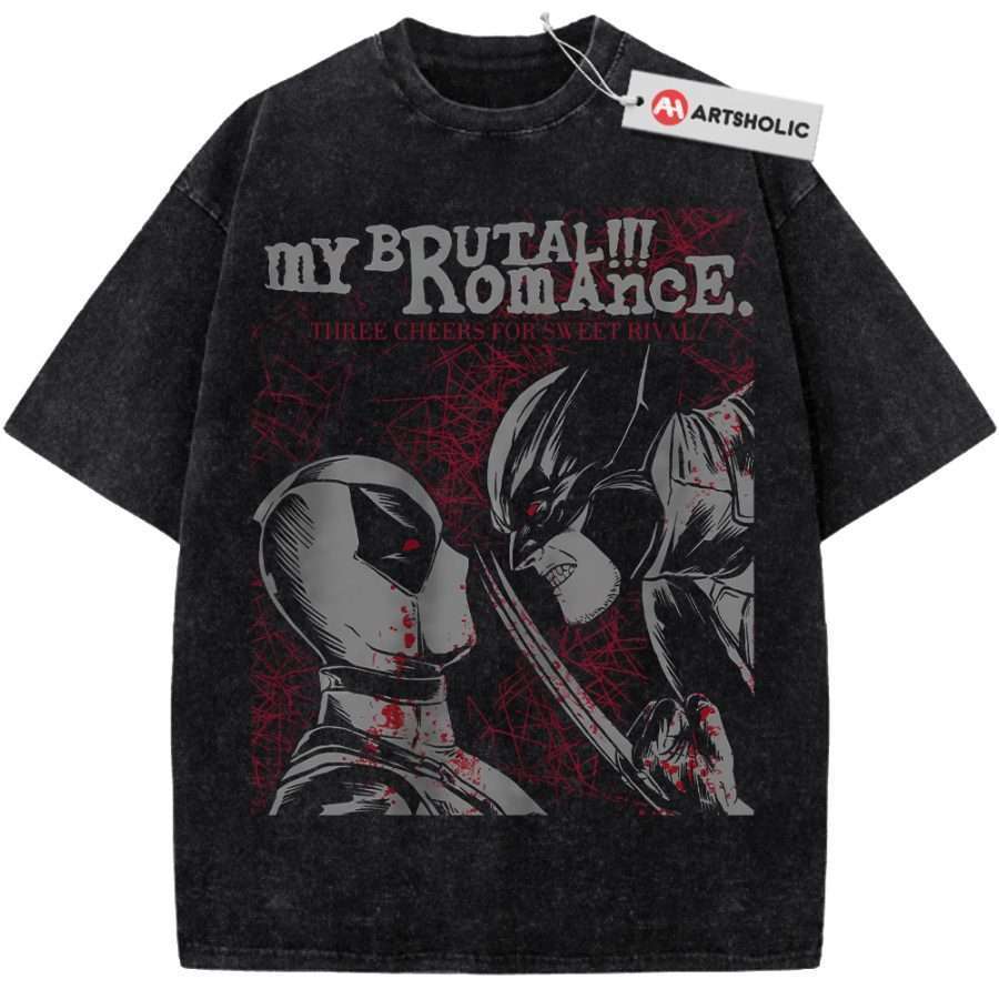 Alternative view of Deadpool vs Wolverine Shirt, Marvel Comics Shirt, Vintage Tee