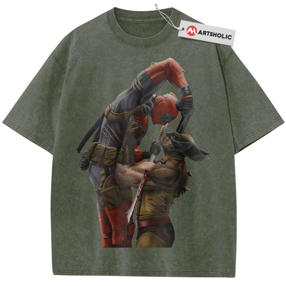 Alternative view of Deadpool vs Wolverine Shirt, Marvel Comics Shirt, Vintage Tee