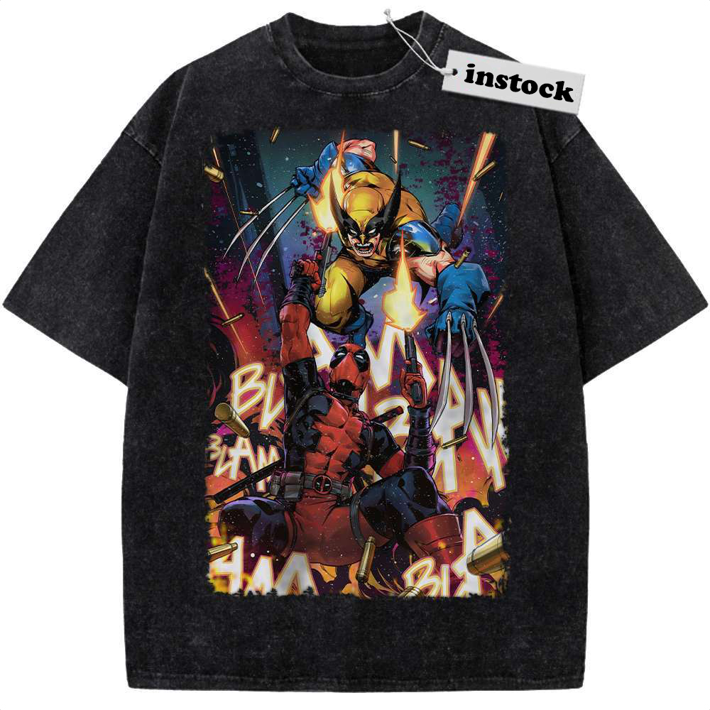 Deadpool vs Wolverine Shirt, Marvel Comics Shirt, Vintage Tee