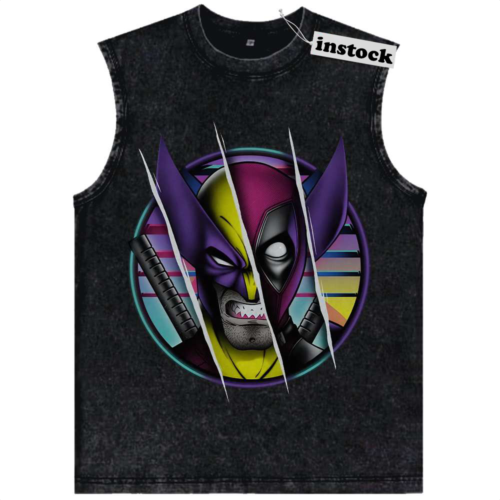 Deadpool vs Wolverine Tank Top, Marvel Comics Tank Top, Vintage Tank Top