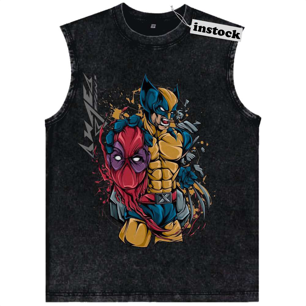 Deadpool vs Wolverine Tank Top, Marvel Comics Tank Top, Vintage Tank Top