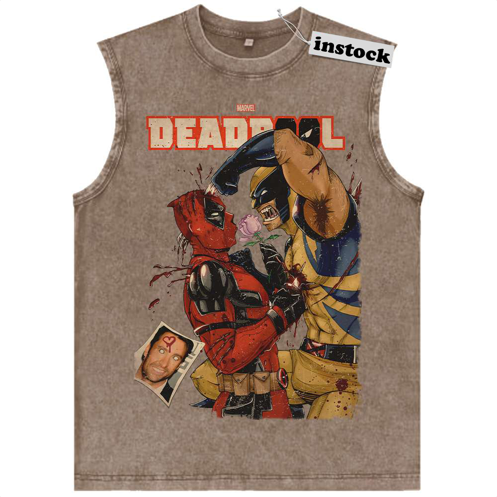 Deadpool vs Wolverine Tank Top, Marvel Comics Tank Top, Vintage Tank Top