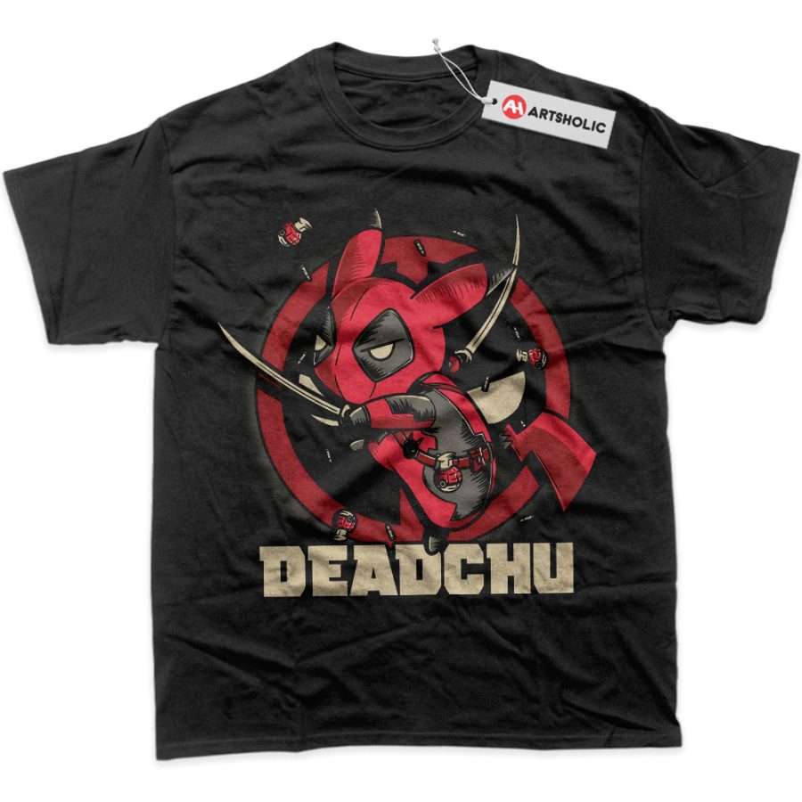 Alternative view of Deadpool x Pikachu Shirt, Pokemon Shirt, Anime Shirt, Graphic T-Shirt