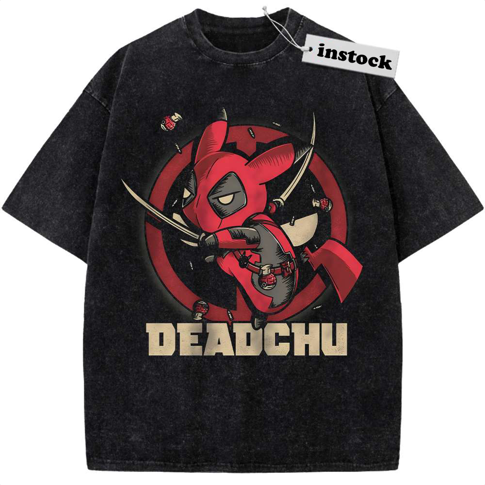 Deadpool x Pikachu Shirt, Pokemon shirt, Anime Shirt, Vintage T-Shirt