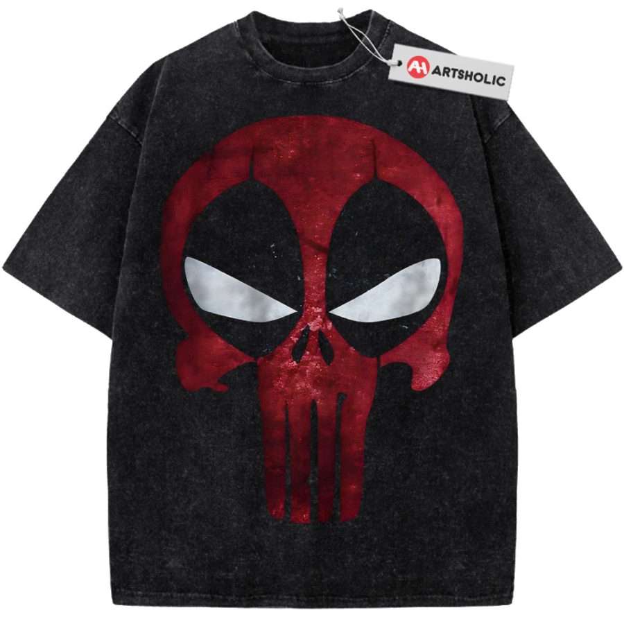 Alternative view of Deadpool x Punisher Shirt, Marvel Comics Shirt, Vintage T-Shirt