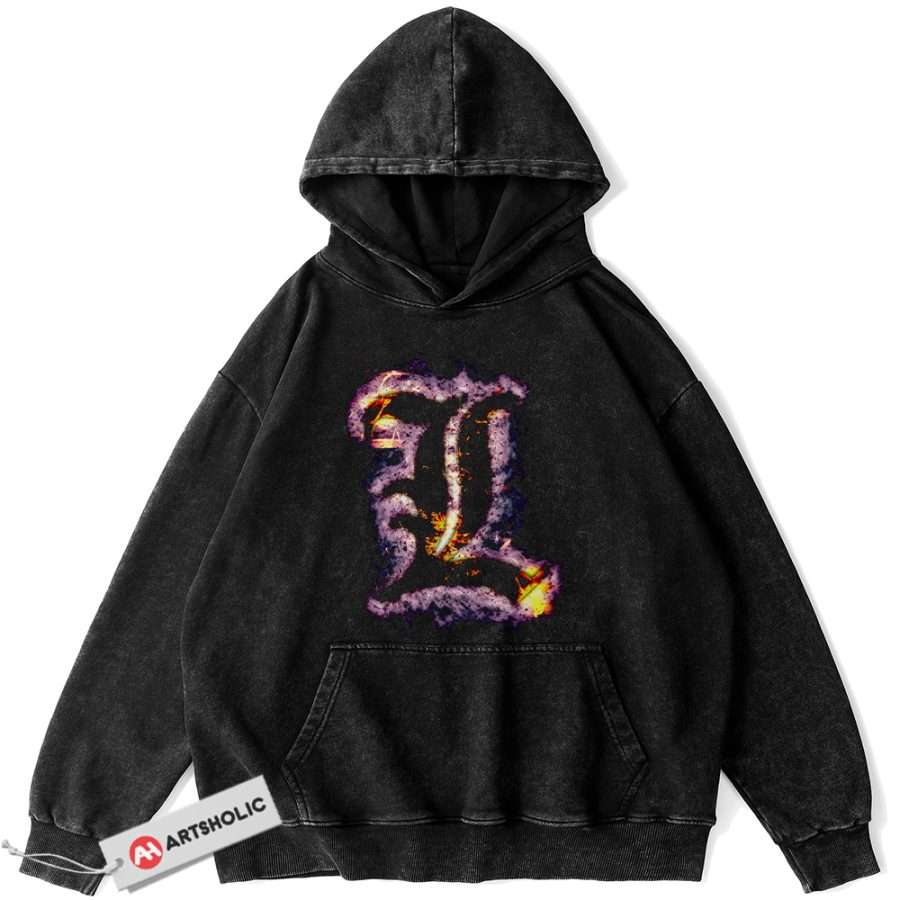 Alternative view of Death Note Hoodie, Anime Hoodie, Vintage Hoodie