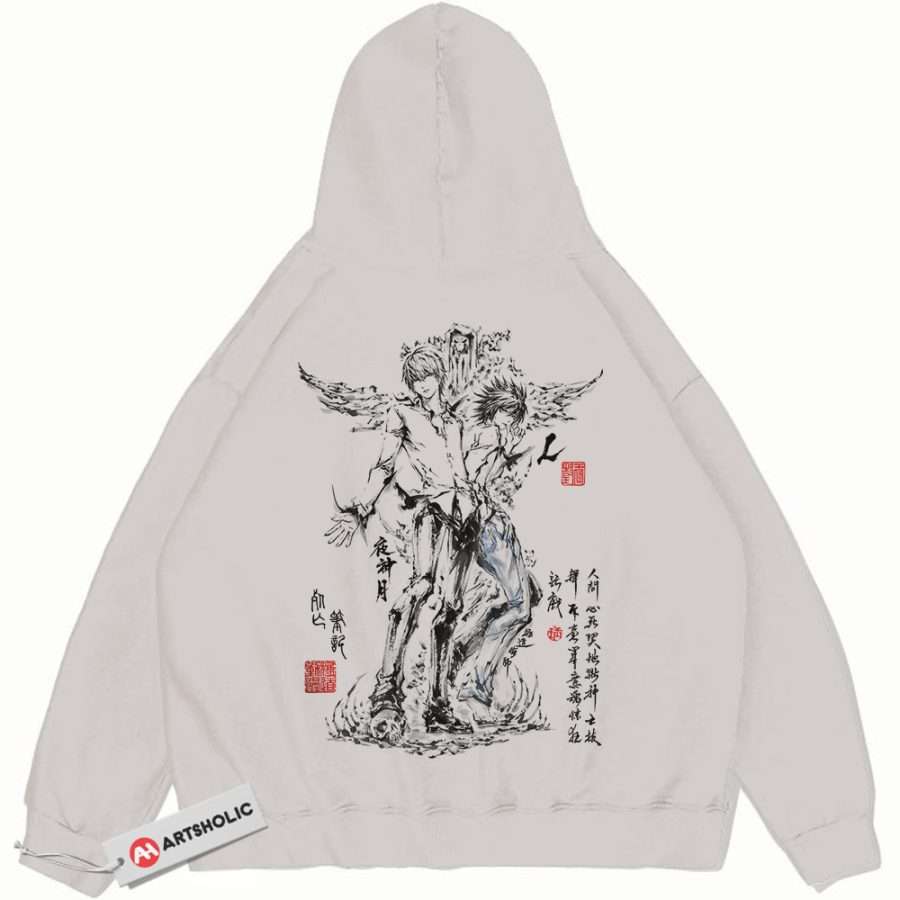 Alternative view of Death Note Hoodie, Anime Hoodie, Vintage Hoodie