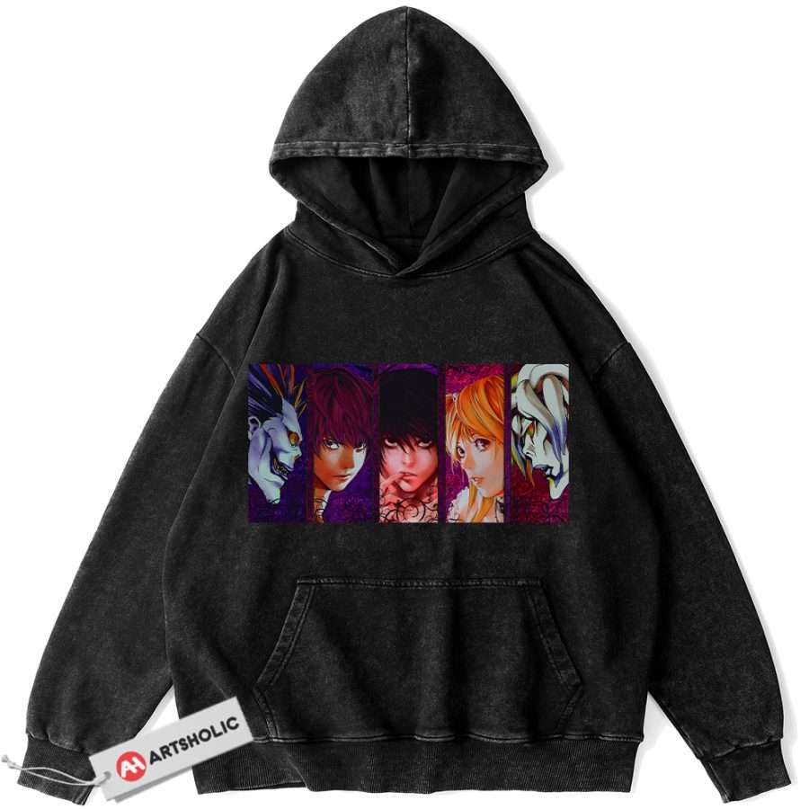 Alternative view of Death Note Hoodie, Anime Hoodie, Vintage Hoodie