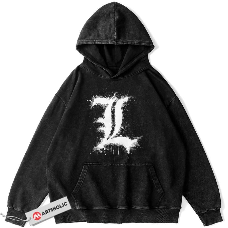 Alternative view of Death Note Hoodie, Anime Hoodie, Vintage Hoodie