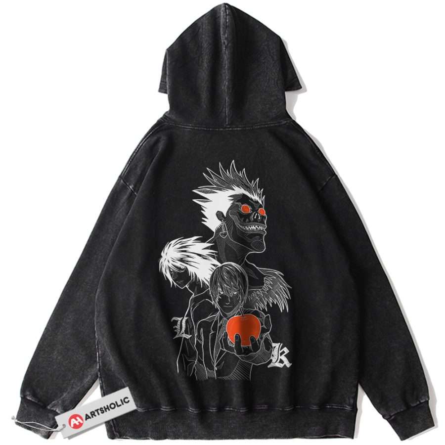 Alternative view of Death Note Hoodie, Anime Hoodie, Vintage Hoodie