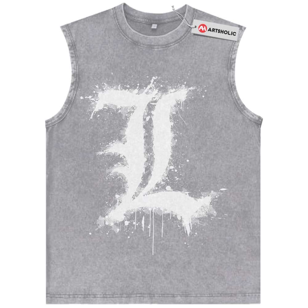 Alternative view of Death Note Tank Top, Anime Tank Top, Vintage Tank Top