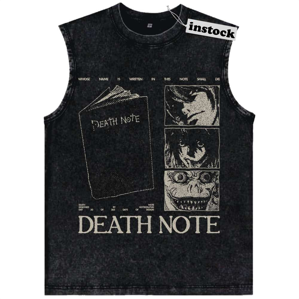 Death Note Tank Top, Anime Tank Top, Vintage Tank Top
